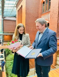 Alicja receives the Primus Inter Pares medal - 10.2022